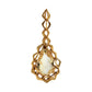 Pre-Owned 9ct Gold Geometric Edge Pear Cut Quartz Pendant