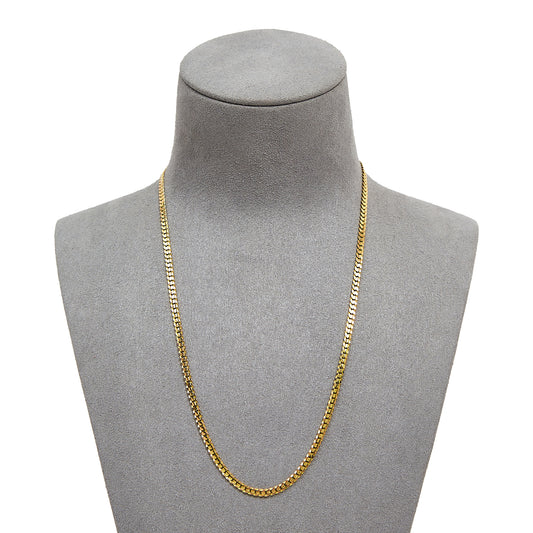 Pre-Owned 9ct Gold 3mm Curb Chain Necklace 18 Inch
