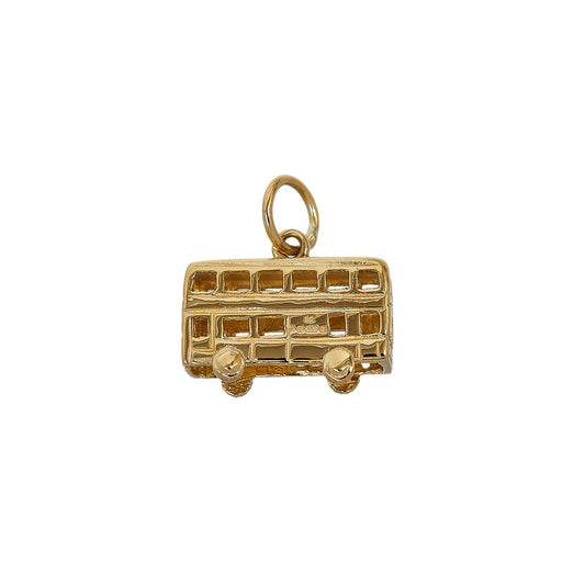 Pre-Owned 9ct Yellow Gold Double Decker Bus Charm Pendant