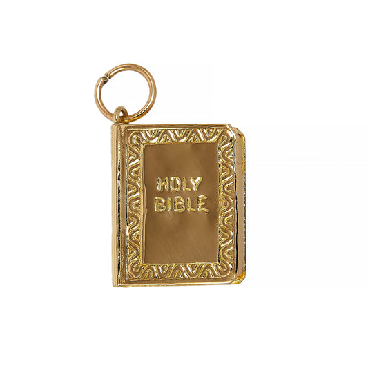 Pre-Owned 9ct Yellow Gold Holy Bible Charm Pendant