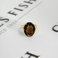 Pre-Owned 9ct Gold Smokey Quartz Cocktail Ring Size J