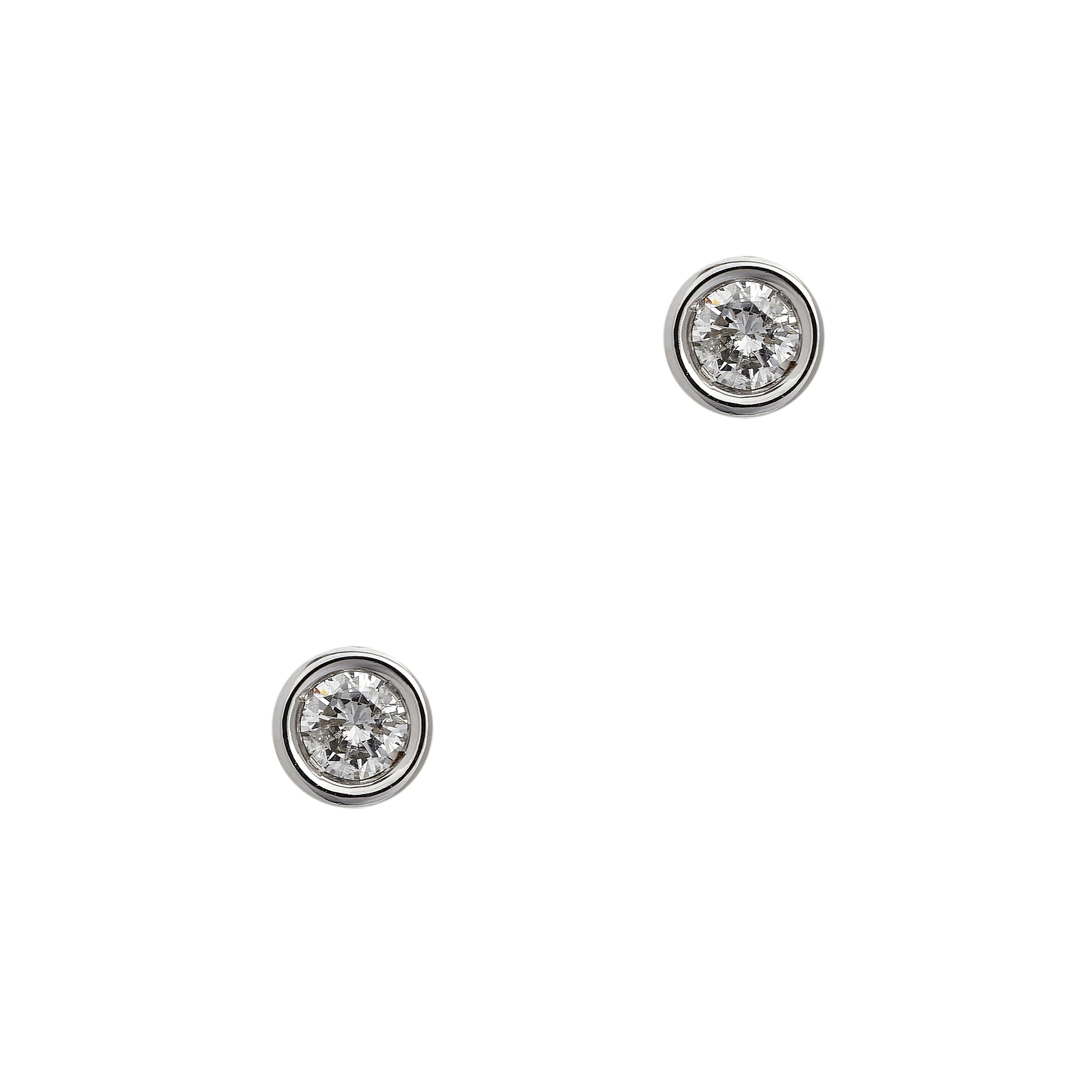 Pre-Owned 18ct White Gold Diamond Stud Earrings 