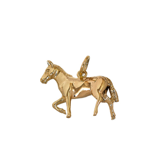 Pre-Owned 9ct Yellow Gold Horse Charm Pendant