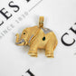 Pre-Owned 18ct Gold Elephant CZ Matte Finish Pendant