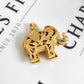 Pre-Owned 18ct Gold Elephant CZ Matte Finish Pendant