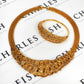 Pre-Owned 18ct Gold Mesh Weave Design Collar & Bangle Set