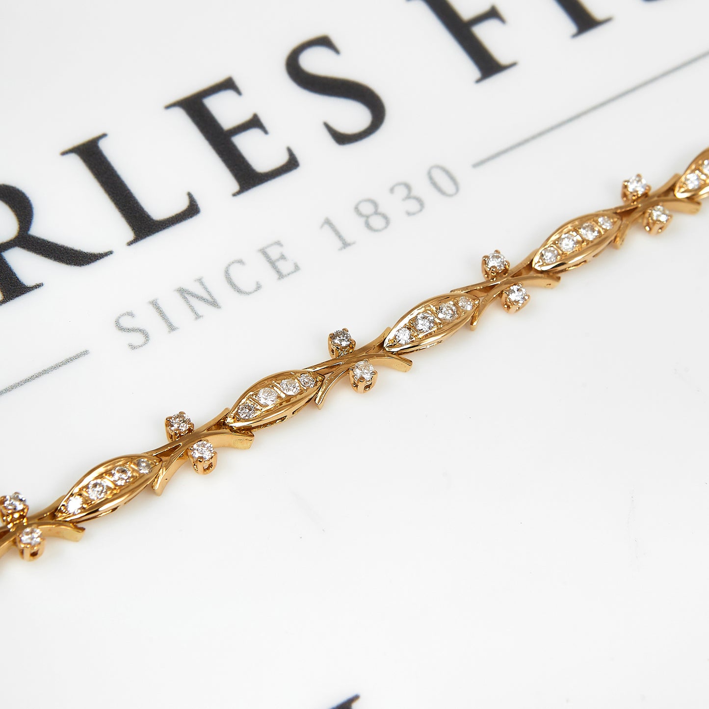 Pre-Owned 14ct Gold 1.53 ct Diamond Vintage Style Bracelet