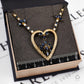 Pre-Owned 18ct Gold Sapphire & Diamond Heart Necklace