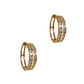 Pre-Owned 18ct Gold CZ Hinged Hoop Earrings