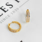 Pre-Owned 18ct Gold CZ Hinged Hoop Earrings