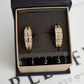 Pre-Owned 18ct Gold CZ Hinged Hoop Earrings