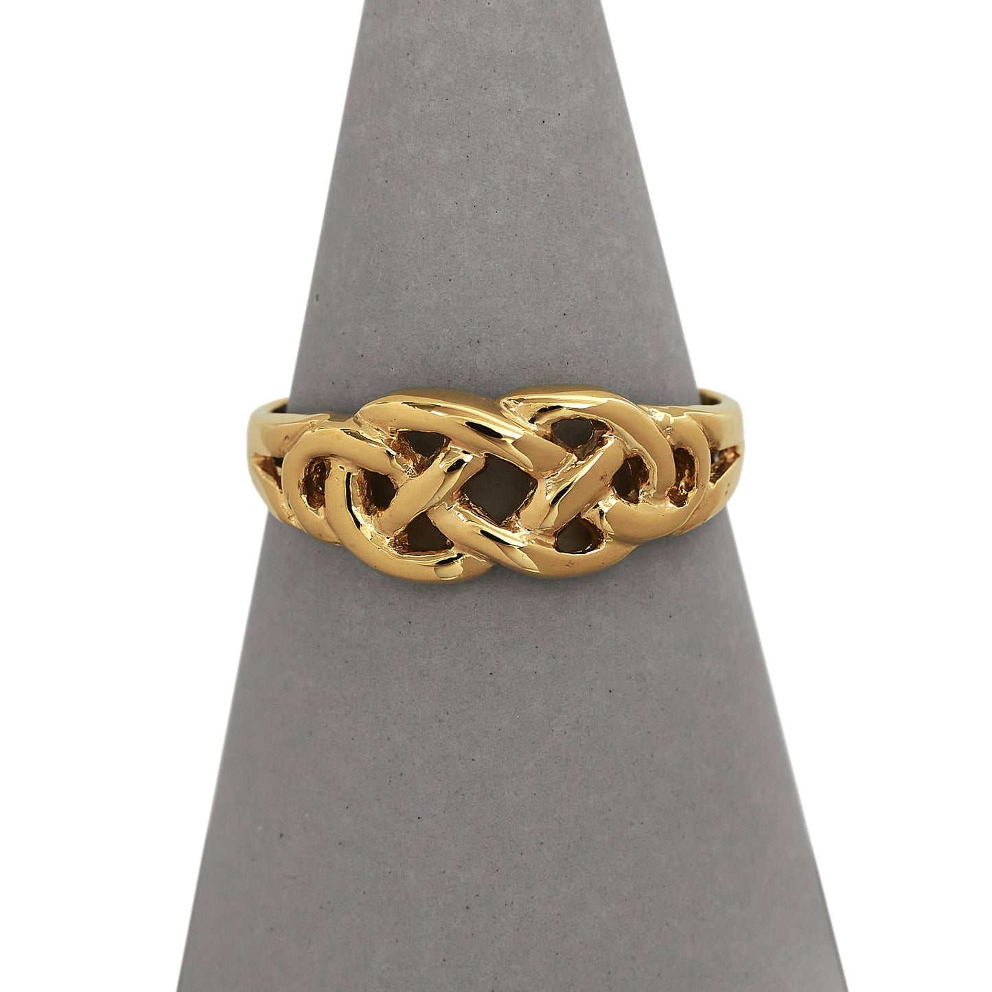 Pre-Owned 9ct Gold Open Plait Ring Size Q