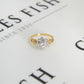 Pre-Owned 9ct Gold CZ Flower Cluster Ring Size