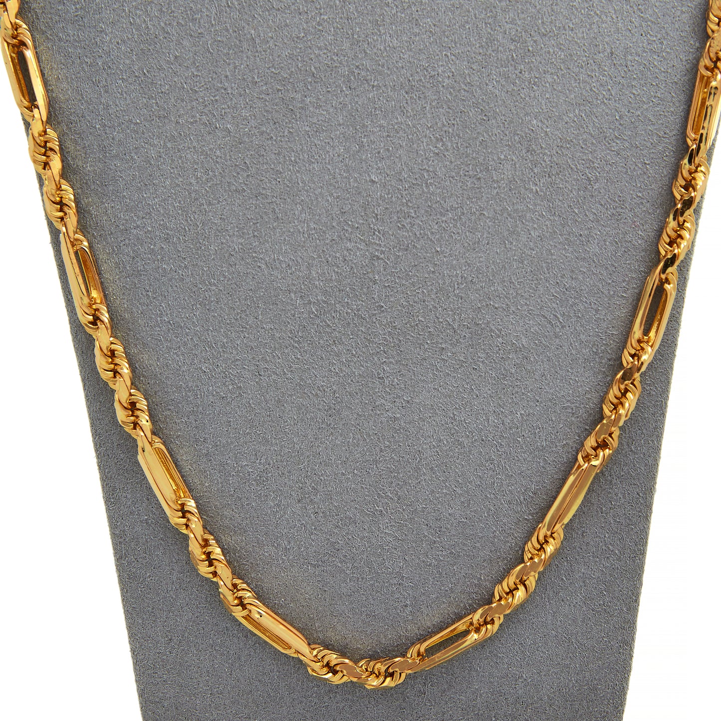 Pre-Owned 22ct Gold Rope Chain & Oval Link Necklace