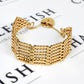 Pre-Owned 9ct Gold Heart Padlock 7 inch Gate Bracelet