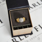 Pre-Owned 18ct Gold Two Tone Statement Orb Ring Size P