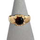 Pre-Owned 9ct Gold Garnet Gypsy Set Dress Ring Size U