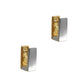 Pre-Owned 18ct Gold Two-Tone Square Hoop Earrings