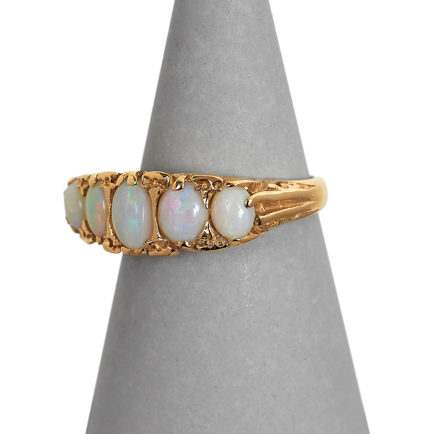 Pre-Owned 9ct Gold Opal Cocktail Ring Size J