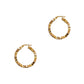 Pre-Owned 9ct Gold Zig Zag Hoop Earrings