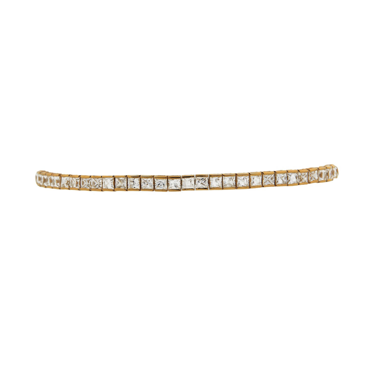 Pre-Owned 9ct Gold CZ Eternity Tennis Bracelet 