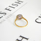 Pre-Owned 14ct Gold Pink Cubic Zirconia Cluster Ring