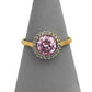 Pre-Owned 14ct Gold Pink Cubic Zirconia Cluster Ring