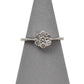 Pre-Owned 9ct White Gold Diamond Flower Cluster Ring - Size L