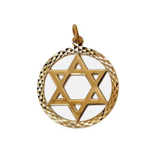 Pre-Owned 9ct Gold Star Of David Pendant