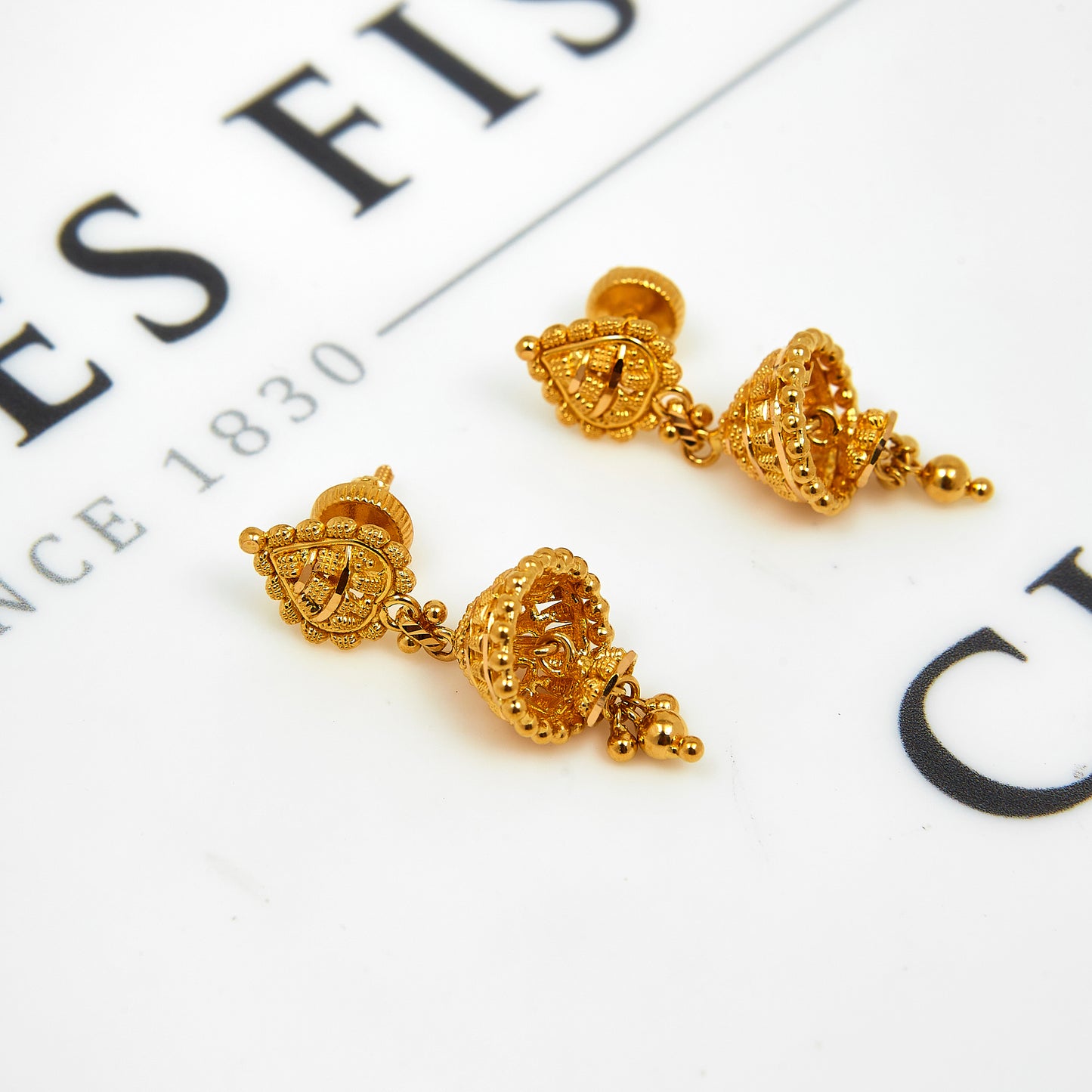 Pre-Owned 22ct Gold Jhumka Drop Earrings