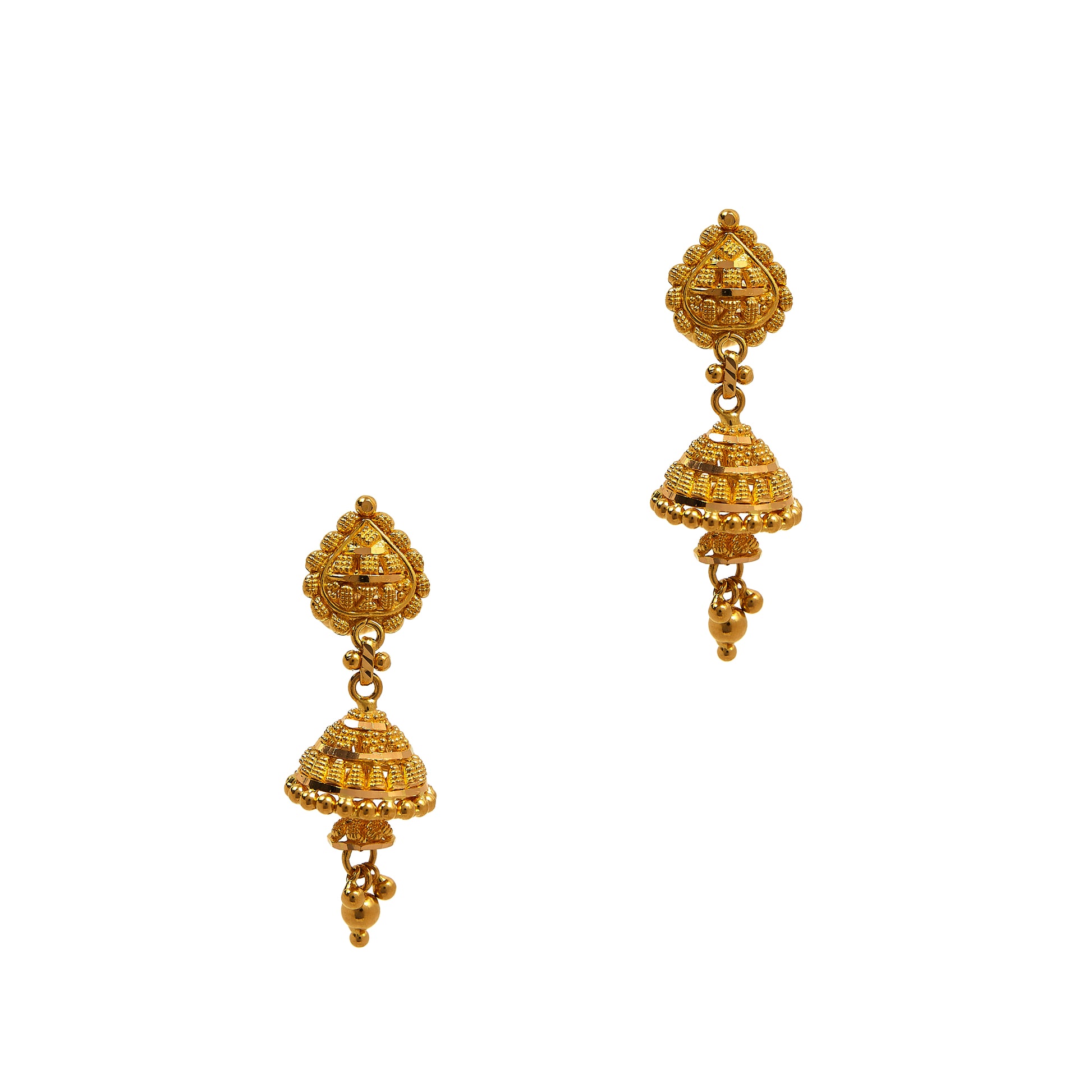 Pre-Owned 22ct Gold Jhumka Drop Earrings 