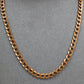 Pre-Owned 9ct Gold 6mm Curb Chain Necklace 16inch