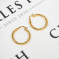 Pre-Owned 9ct Gold Twist Creole Hoop Earrings