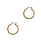 Pre-Owned 9ct Gold Twist Creole Hoop Earrings 