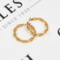 Pre-Owned 9ct Gold Twist Hoop Creole Earrings