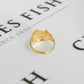 Pre-Owned 9ct Gold Engraved Horseshoe Signet Ring Size P