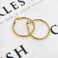 Pre-Owned 14ct Gold Diamond Cut Creole Hoop Earrings