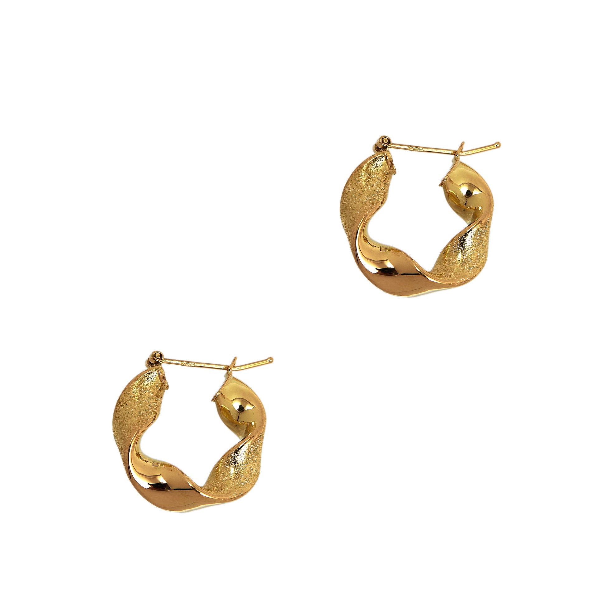 
Pre-Owned 18ct Gold Creole Twist Hoop Earrings