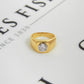 Pre-Owned 18ct Gold Octagonal CZ Set Signet Ring Size M