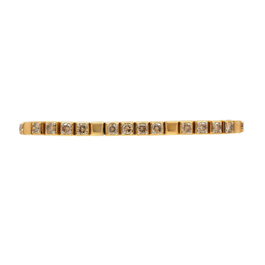 Pre-Owned 18ct Gold & Diamond Tennis Style Bracelet