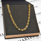 Pre-Owned 9ct Gold Statement Square Link Chain Necklace