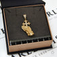 Pre-Owned 14ct Gold CZ Praying Hands Pendant