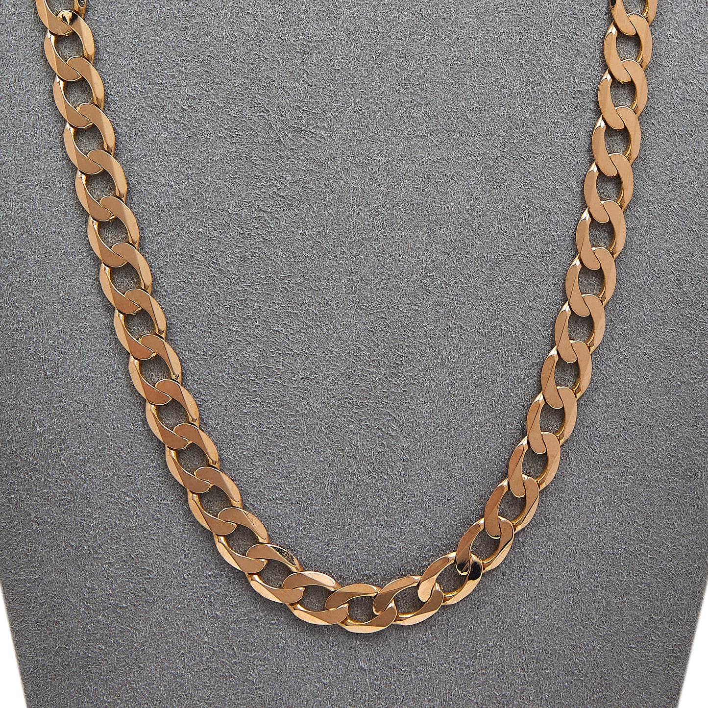 Pre-Owned 9ct Gold Curb 7mm Necklace 22inch