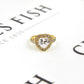 Pre-Owned 9ct Gold Cubic Zirconia Heart Halo