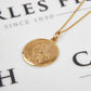 Pre-Owned 9ct Gold Matte Finish St Christopher Pendant