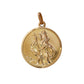 Pre-Owned 9ct Gold Matte Finish St Christopher Pendant