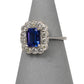 Pre-Owned 18ct White Gold Diamond & Blue Tanzanite Ring