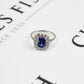 Pre-Owned 18ct White Gold Diamond & Blue Tanzanite Ring