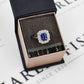 Pre-Owned 18ct White Gold Diamond & Blue Tanzanite Ring