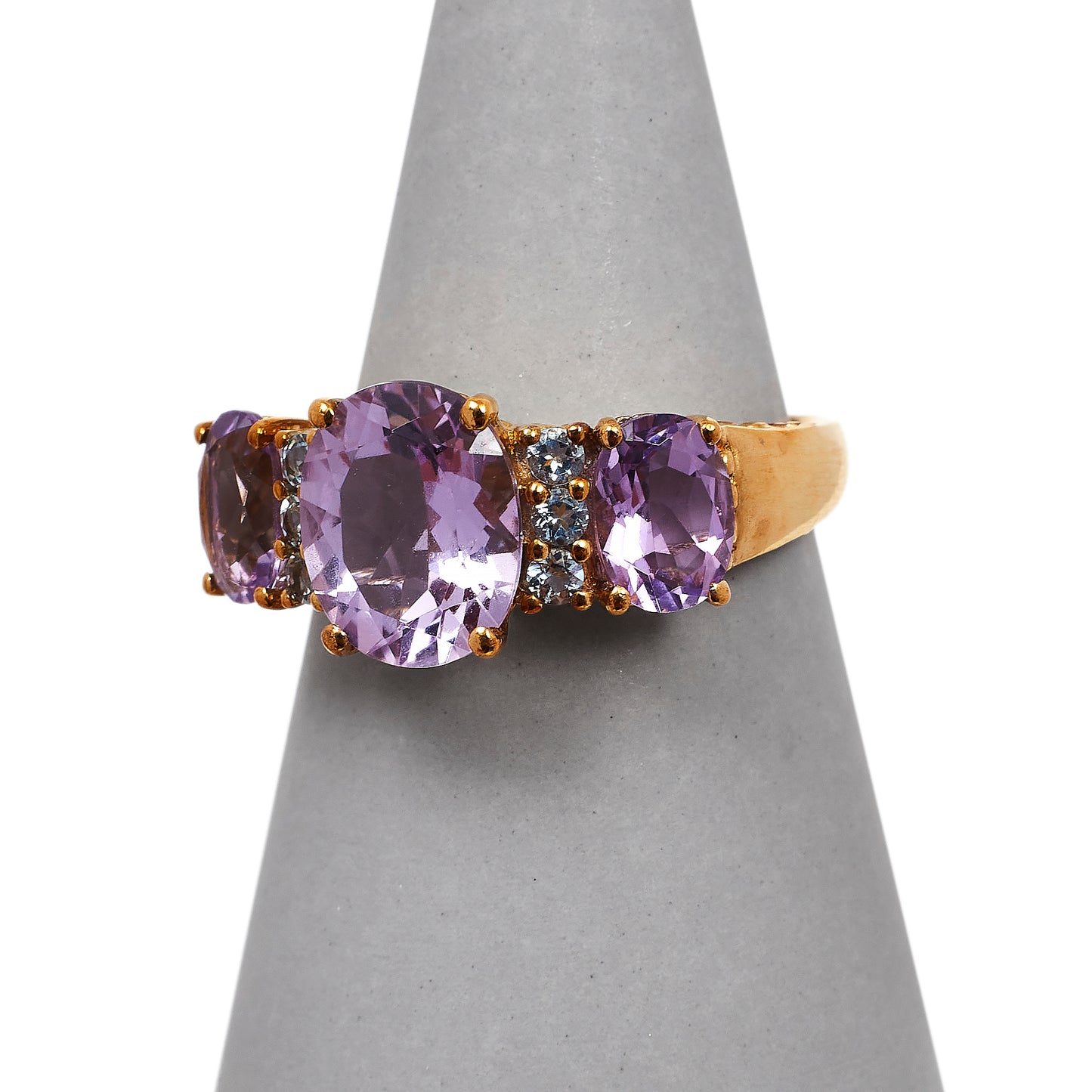 Pre-Owned 9ct Gold Amethyst & Tanzanite Dress Ring